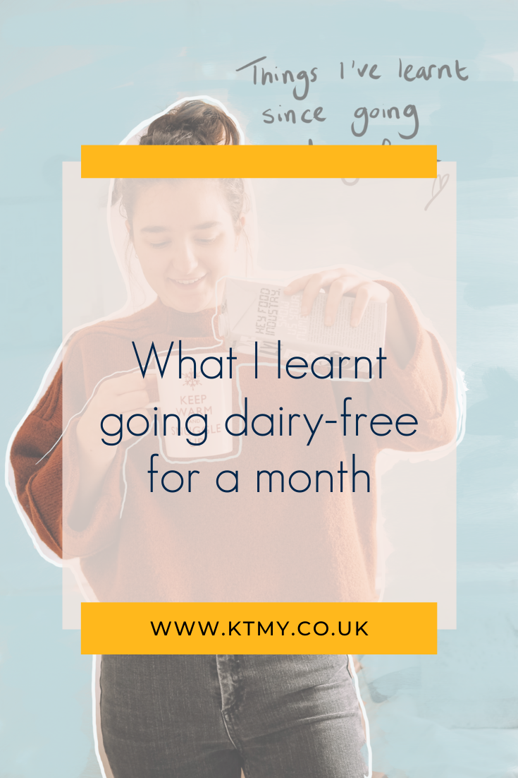 Pin for later : What I learnt going dairy-free for a month