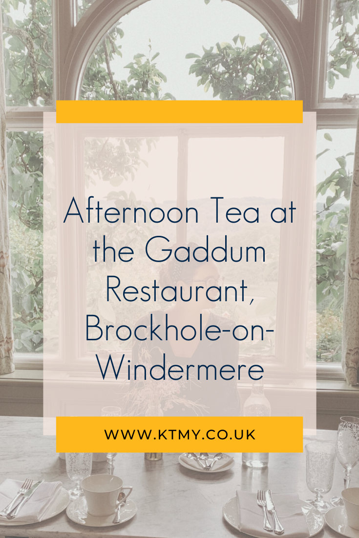 Pin for later : Afternoon Tea at the Gaddum Restaurant, Brockhole-on-Windermere