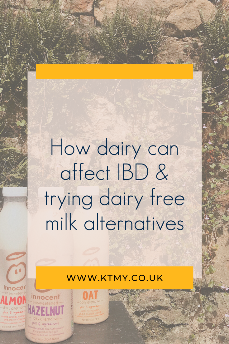 Pin for later : How dairy can affect IBD & trying dairy free milk alternatives