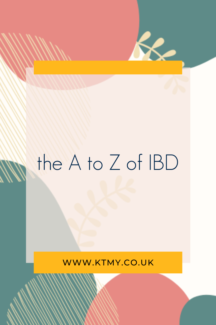 Pin for later - Crohn's & Colitis Awareness Week 2019 : the A to Z of IBD